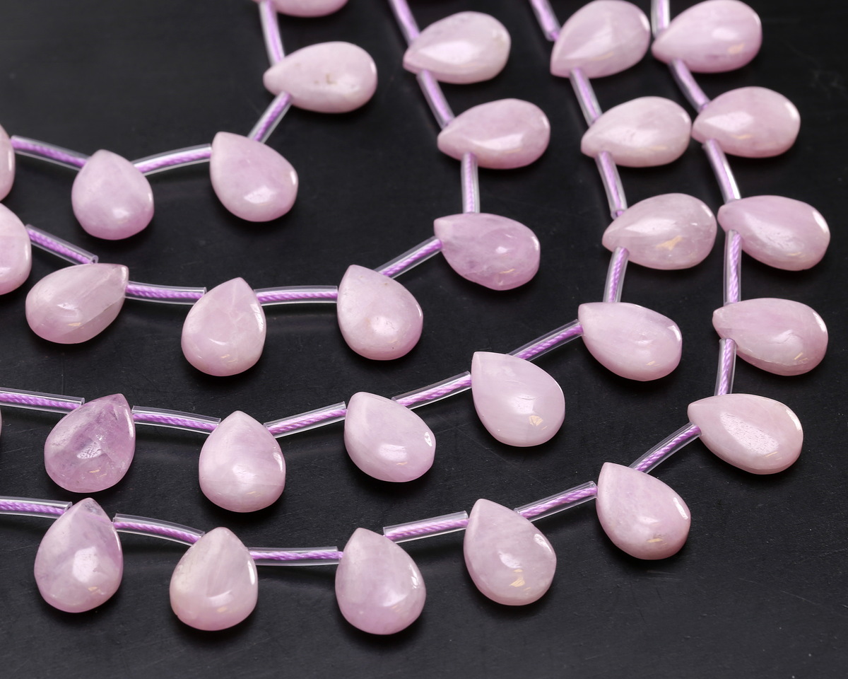 Kunzite (A) Puff Teardrop 10x14mm