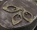 Mykonos Antique Brass (plated) Ornate Open Teardrop w/ Loop Focal 21x42mm