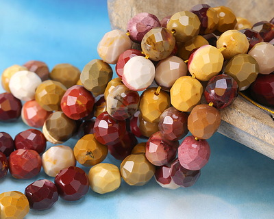 Mookaite Microfaceted Egg Nugget 10x9mm