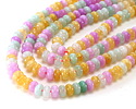 Spring Flowers Mix Agate Rondelle 5x8mm