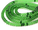 Grass Green Glass Rondelle 5x8mm