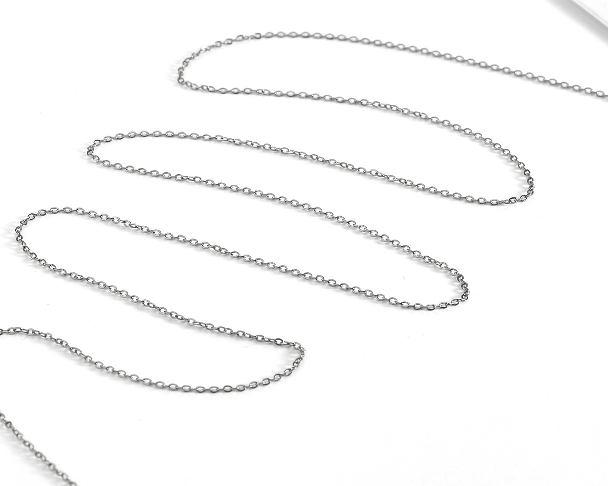 Stainless Steel Tiny Cable Chain, 1.5x1mm links, 25ft Spool
