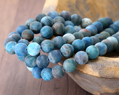 Pacific Blue Apatite (matte) Round 8mm