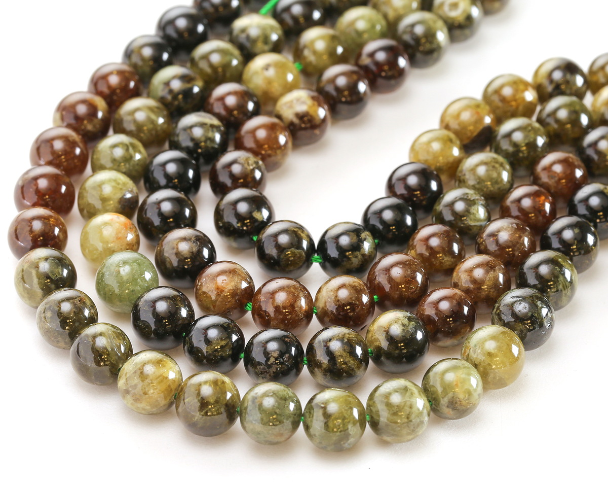 Green Garnet Ombré Round 10mm