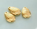 24K Gold (plated) Eye Puff Teardrop Focal 13x20mm