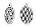 24K Gold (plated) Celestial Symbols Organic Oval Focal 14x19mm