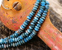 Pacific Blue Apatite Faceted Spacer Rondelle 2x5mm