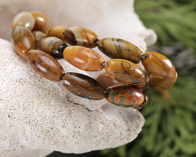 Red Creek Jasper Rice 16x8mm