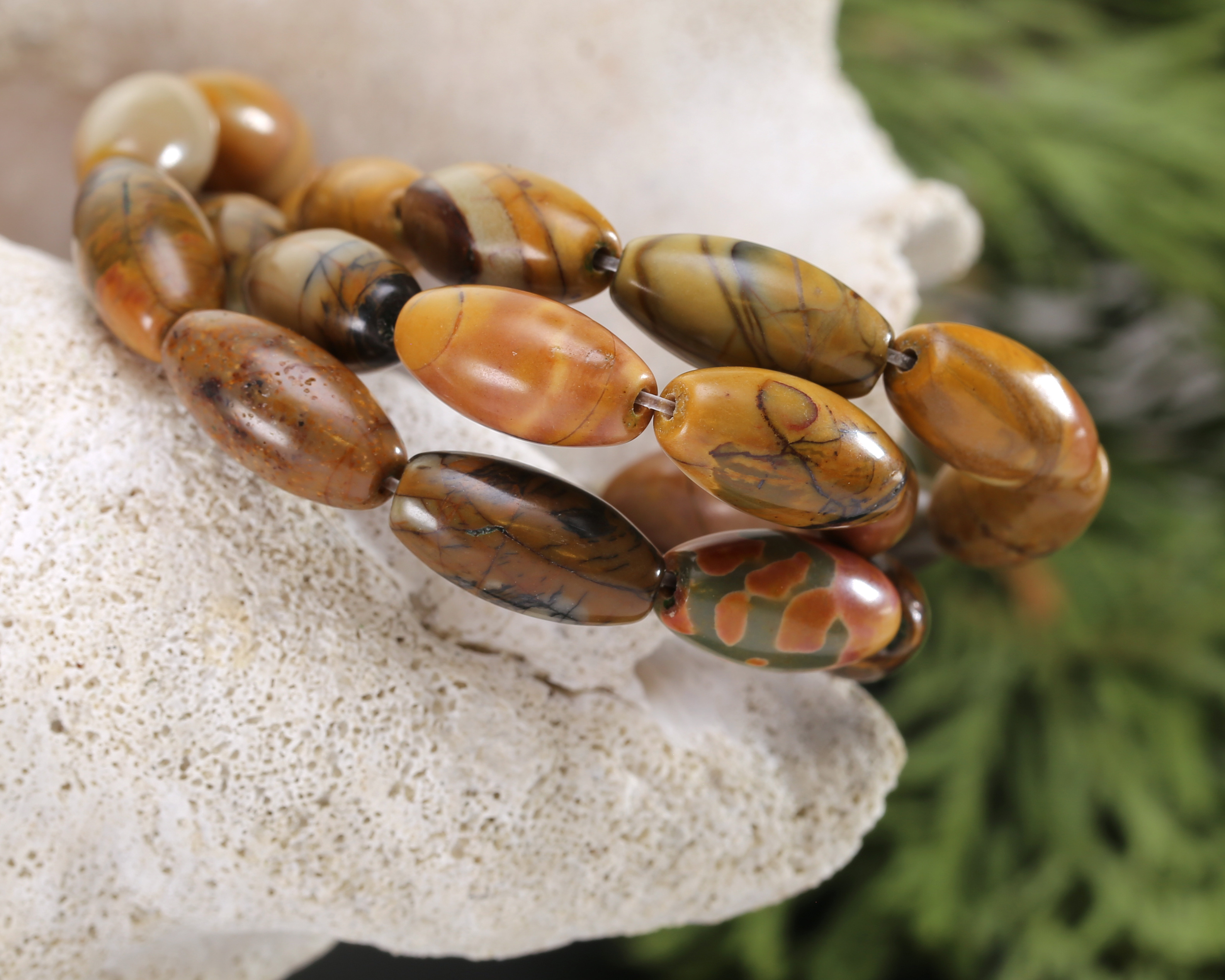 Red Creek Jasper Rice 16x8mm