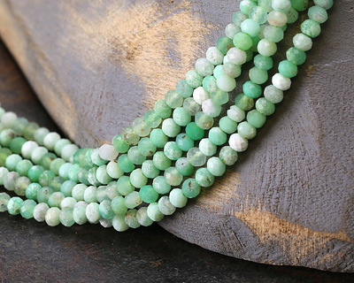 Australian Chrysoprase Faceted Rondelle 2x3mm