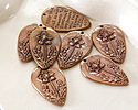 Green Girl Bronze Blooming Flower Pendant 21x34mm