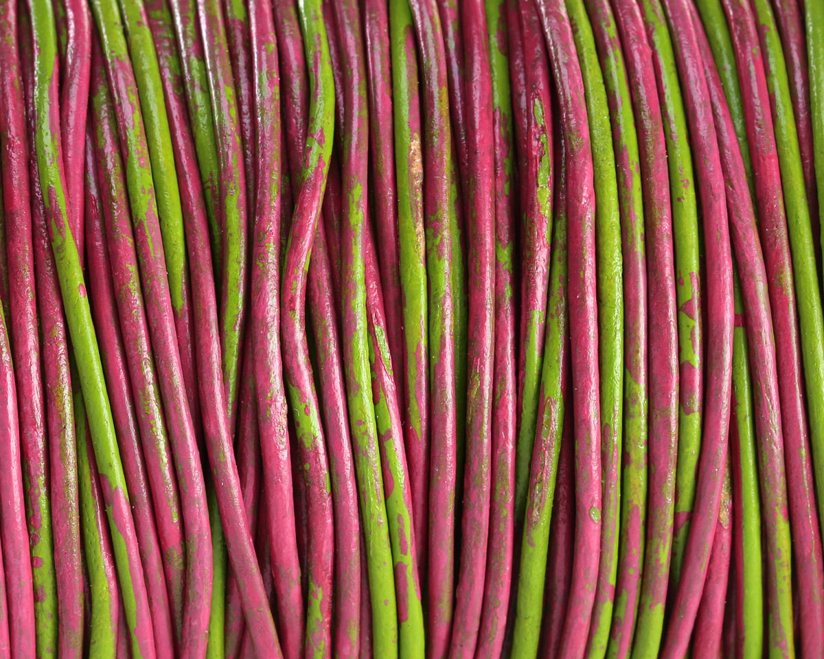 Dragonfruit Splash Round Leather Cord 2mm