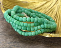 Java Glass Emerald Green Graduated Gooseberry Beads 3-6x4-6mm