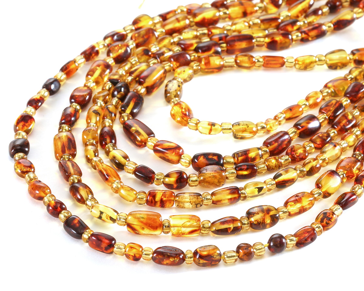 Dendritic Amber (A) Irregular Rectangle 5-7x7-11mm