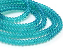 Capri Blue Opal Glass Rondelle 5x8mm