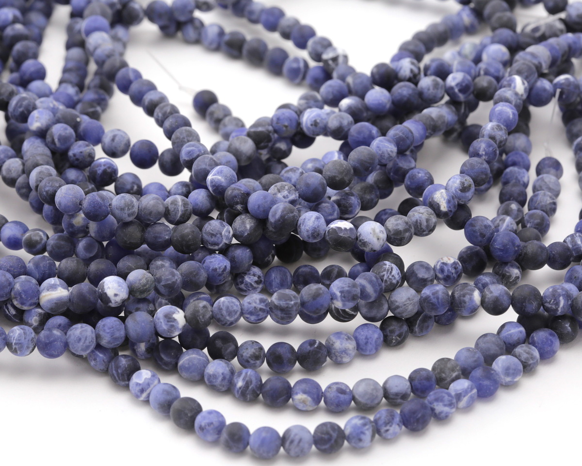 Sodalite (matte) Round 6mm