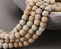 Light Sand Porcelain (large hole) Round 7x8mm