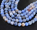 Cornflower Fire Agate Faceted Round 10mm