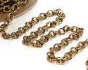 Antique Gold Finish Etched Large Double Cable Chain