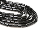 Black Obsidian Microfaceted Tube 7x10mm
