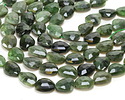 Nephrite Jade Microfaceted Puff Pear 13x16mm