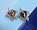 Tiger Eye w/ Silver Finish Sea Turtle Focal 15x19mm