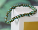 Czech Glass Turquoise Picasso Trica Beads 3x4mm