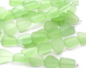 Peridot Beach-Style Glass Flat Freeform 21-23x18-20mm