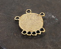 Mykonos Antique Brass (plated) Medallion Multi-Ring Chandelier Focal Link 25x28mm