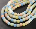 African Recycled Glass (Krobo) Pastel Multi Mix Round 7-9mm