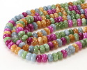 Tourmaline Mix Agate Rondelle 5x8mm
