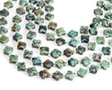 African Turquoise Faceted Quatrefoil 10mm