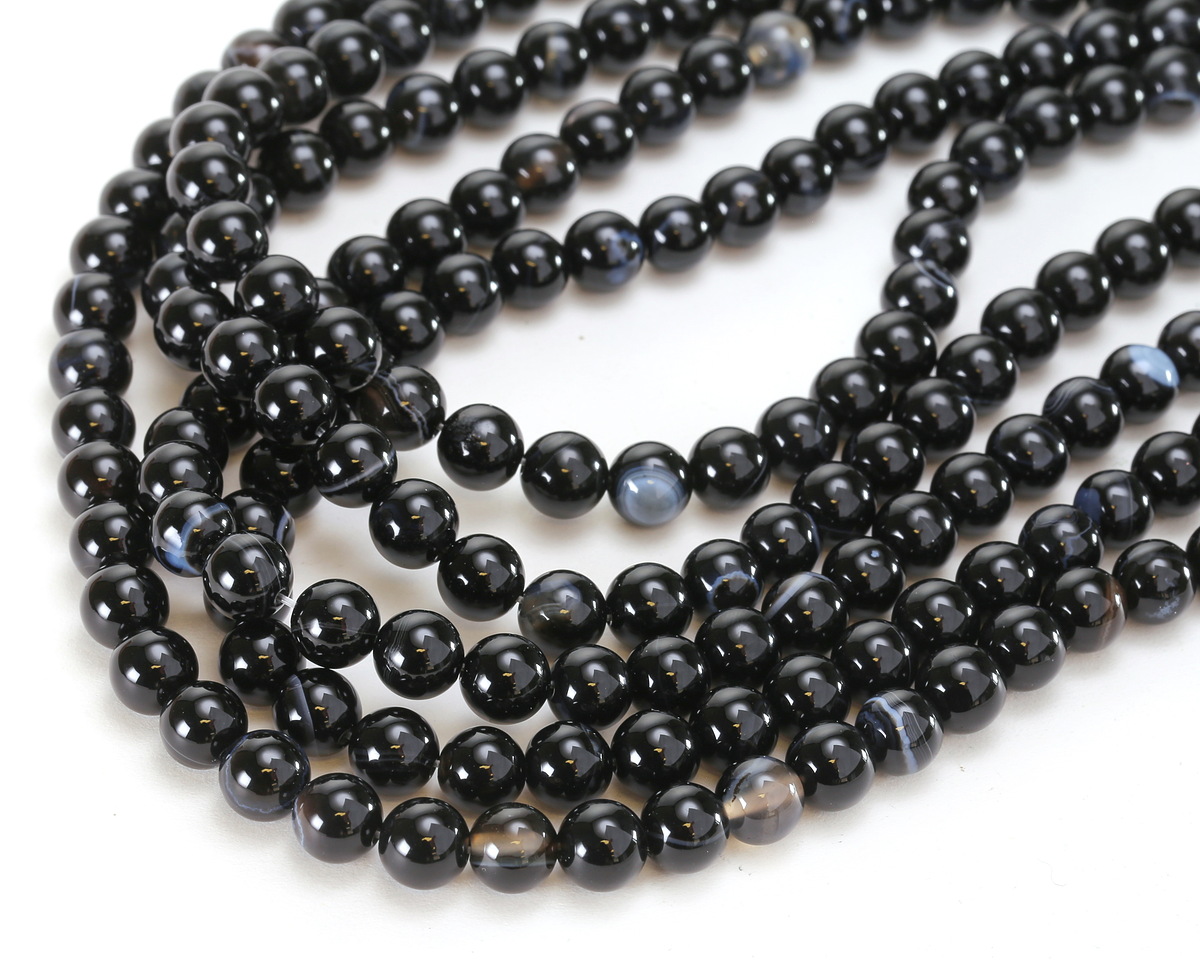 Black Sardonyx Round 8mm