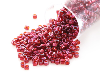 Miyuki Delica Garnet Gold Luster (DB0105) 11/0 Seed Bead - 100 gram Package