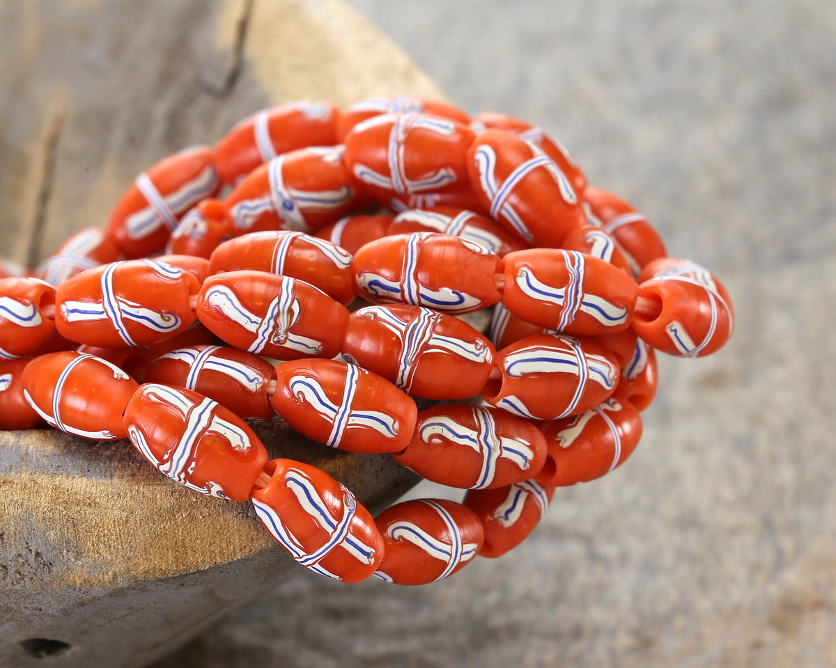Indonesian Persimmon French Cross Rice 12-13x7mm