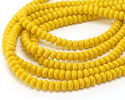 Yellow Glass Rondelle 5x8mm