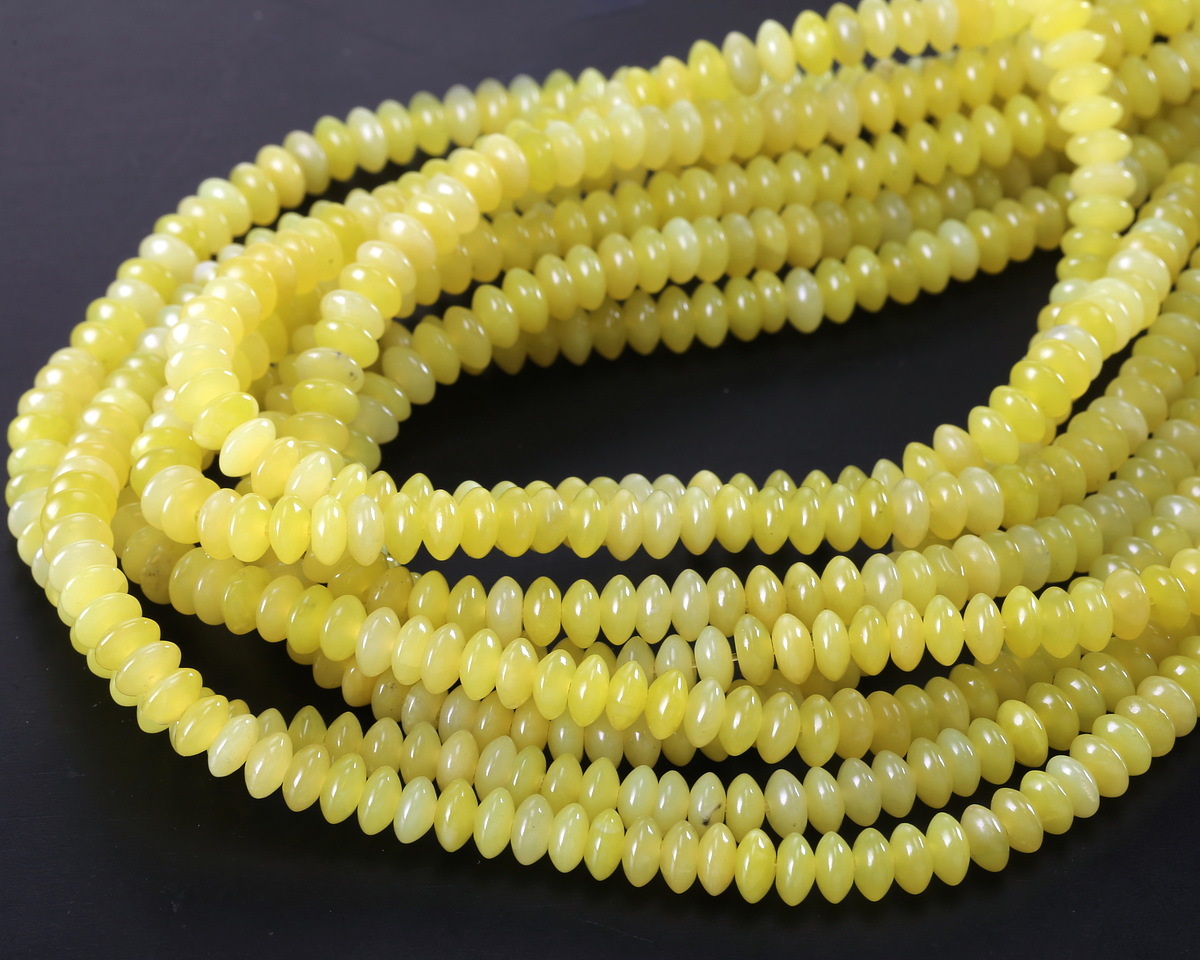 Olive Jade Thin Rondelle 3x6mm