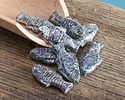Czech Glass Pacific Blue w/ Rembrandt Finish Trout Fish Bead 24x10mm