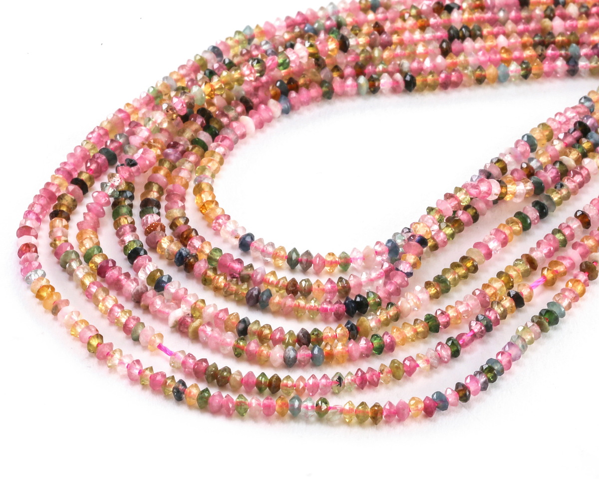 Tourmaline Faceted Saucer 1.5x2.5mm
