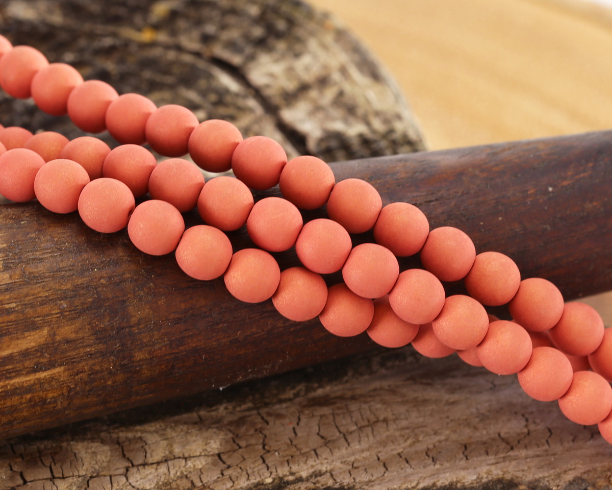 Czech Glass ColorTrends: Terra Cotta Blaze Round 6mm