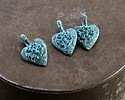 Mykonos Copper (plated) Patina Folksy Heart Focal 11x23mm