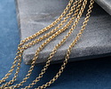 Hamilton Gold (plated) Tiny Double Rollo Chain, 5' Package