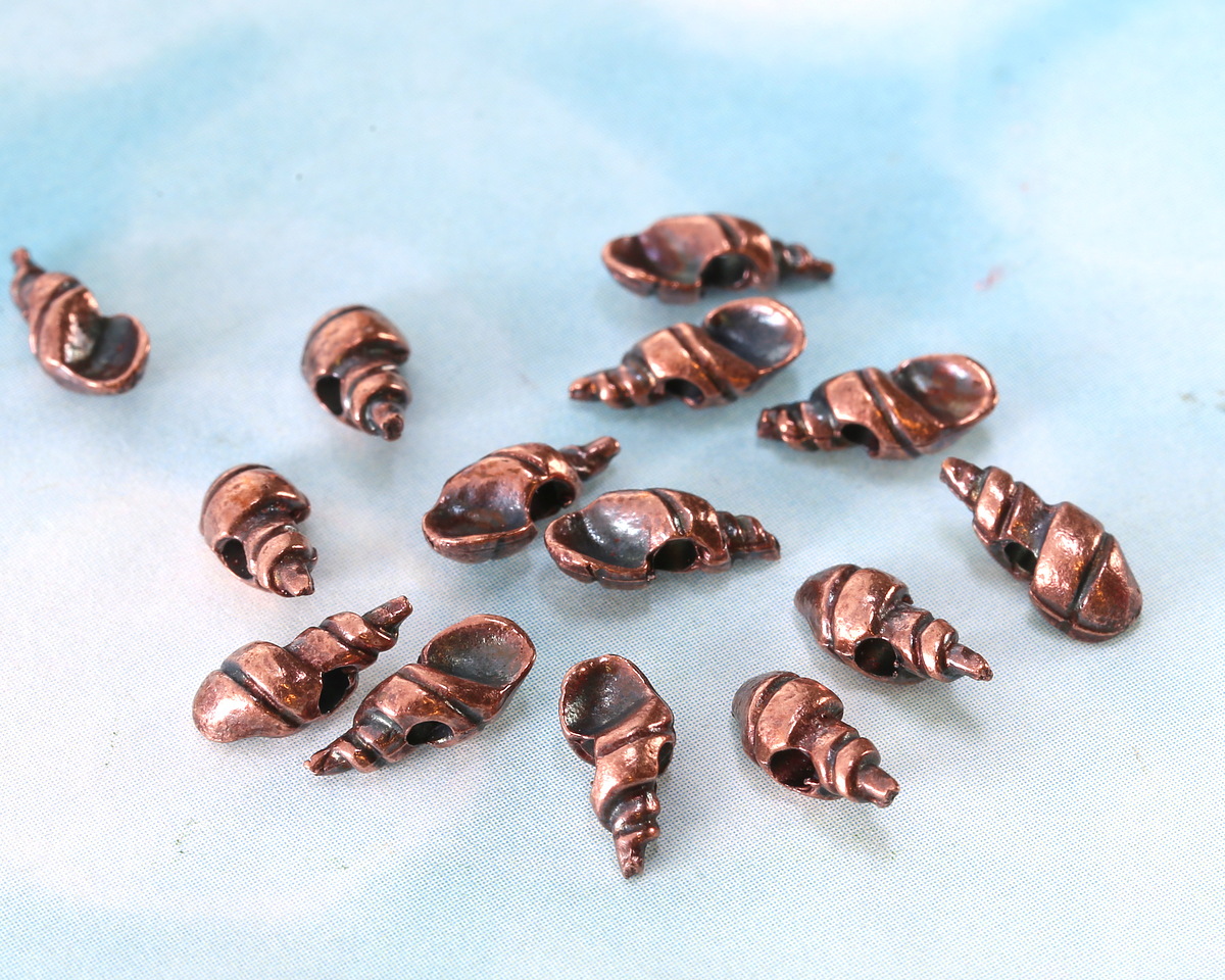 Mykonos Antique Copper (plated) Mini Cerith Shell 4x10mm
