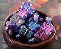 Czech Glass Wildflower Metallic Finishes Butterfly 16x11mm