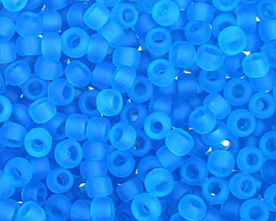 TOHO Transparent Frosted Medium Aquamarine Round 11/0 Seed Bead
