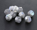 Czech Glass Matte Crystal AB w/ Silver Lantern 8mm