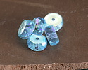 Czech Glass Aquamarine AB Faceted Heishi 4x7mm