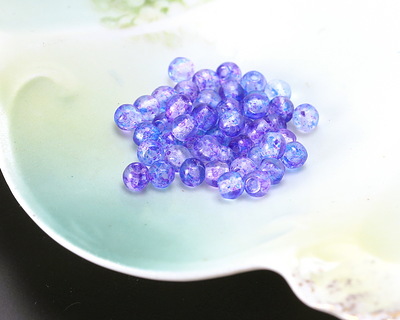 Czech Glass Dual Coated Purple & Blue Round Druk 3mm