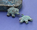 Mykonos Copper (plated) Patina Decorative Elephant Focal 19x17mm