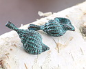 Mykonos Copper (plated) Patina Tibia Shell Charm 12x27.5mm